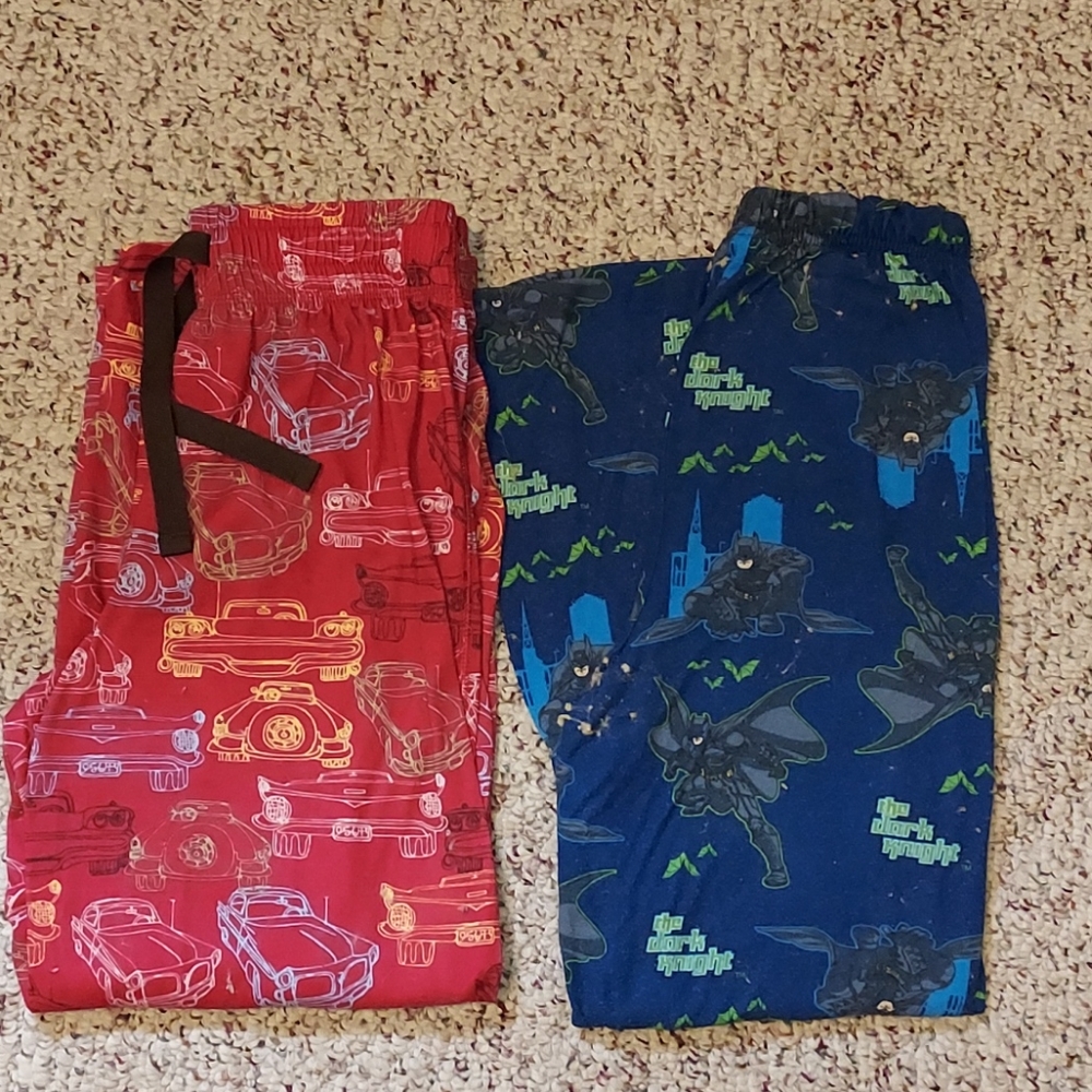 Boys pajama bottoms (2) size M 8-10